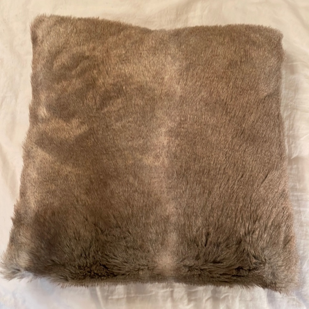 Faux Fur Throw Pillow